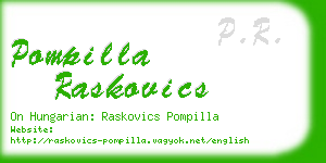 pompilla raskovics business card